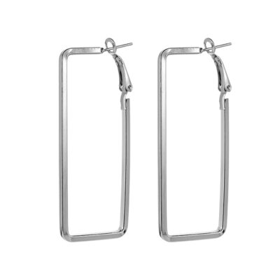 Small Rectangle Earrings Silver
