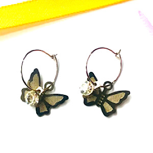Light Metal Butterfly Earrings