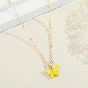 Yellow Butterfly Necklace