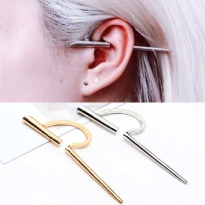 Piercing Free Ear clip Golden 1 pc