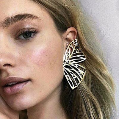 Silver Butterfly Wings Earrings