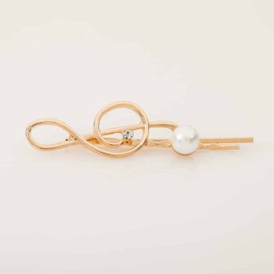 Music Note Hairpin Golden 1pc