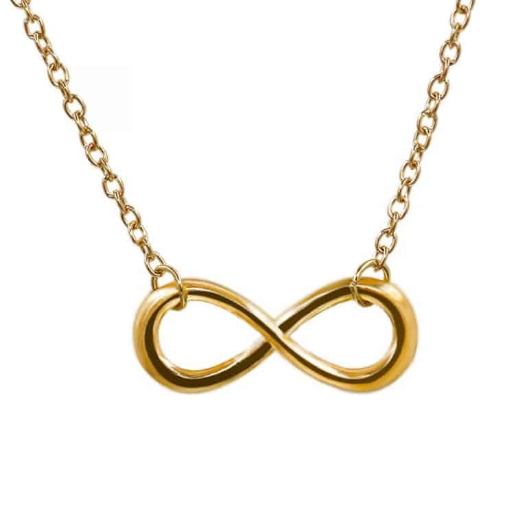 Infinity Pendant Necklace Golden
