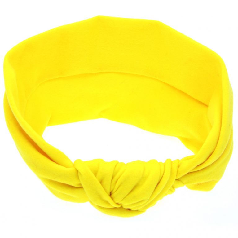 baby knotted headband yellow