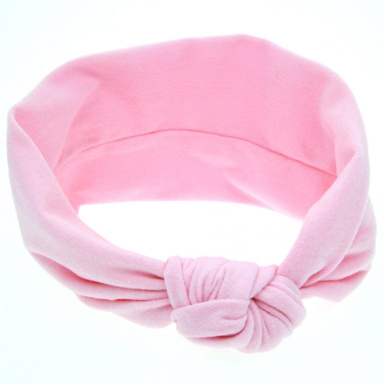 baby knotted headband Pink