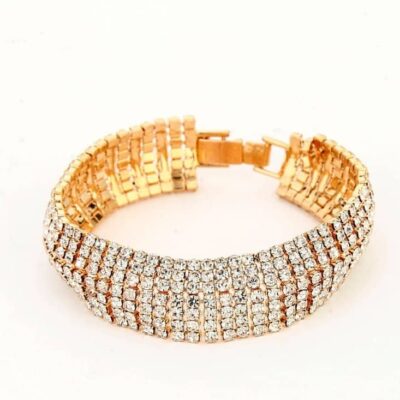 Multi layer Diamond Bracelets Golden Base