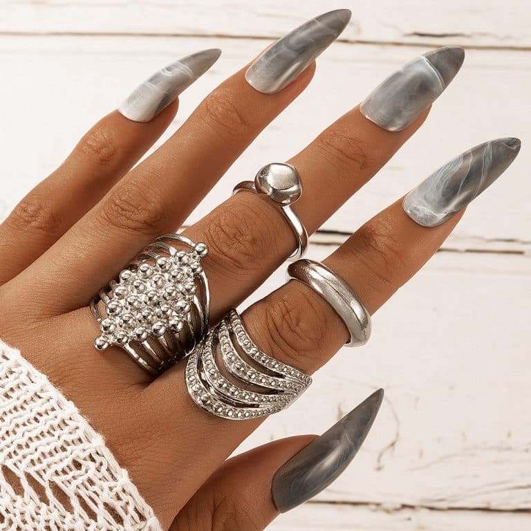 Silver Rings Set