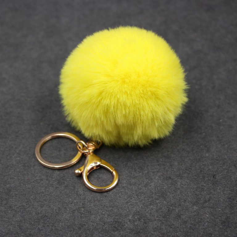 Yellow Fur Key Rings