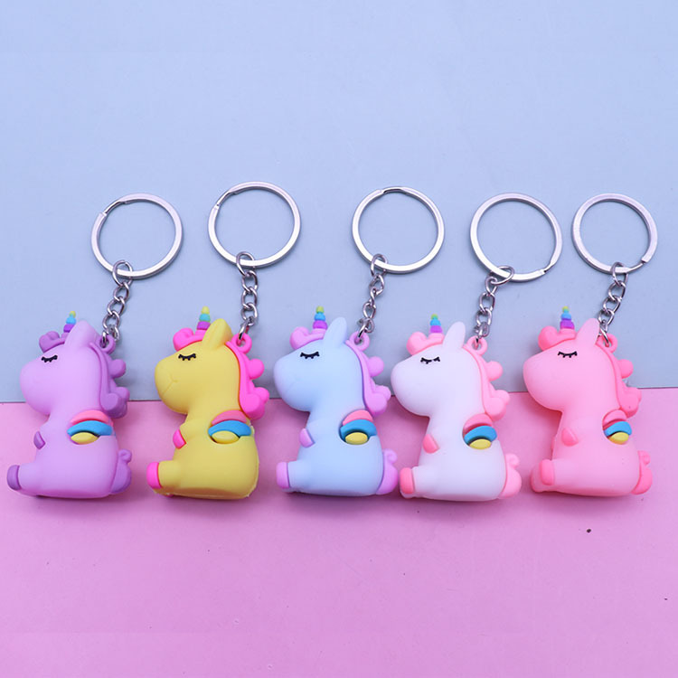 Pink  Unicorn Key Rings