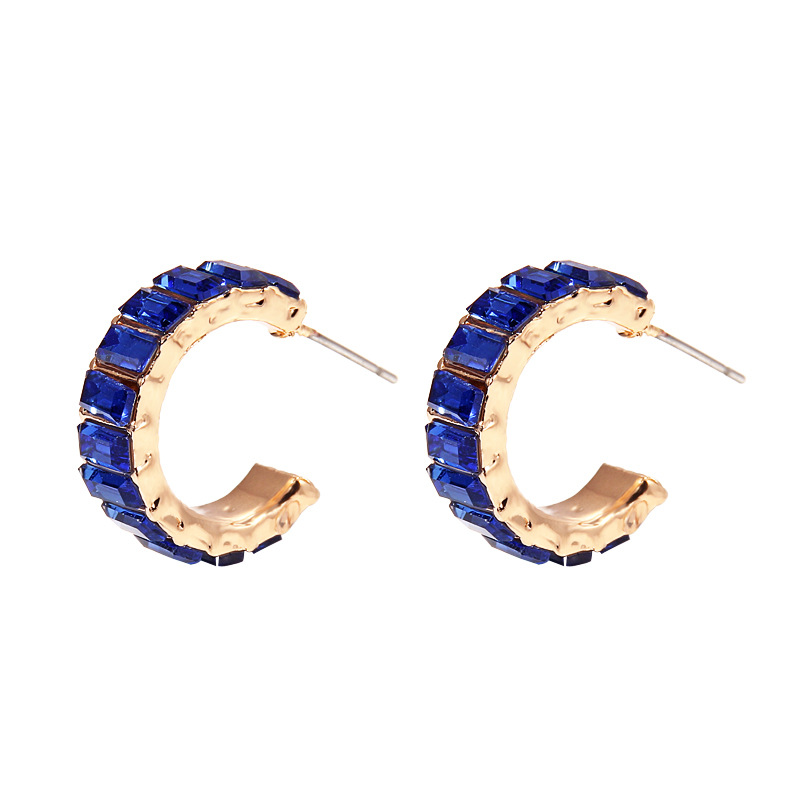 Classic Shine Hoop Earrings HE/L PE | Rhinestone Jewelry