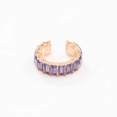 Purple Colour Diamond Ear Cuffs 1 pc