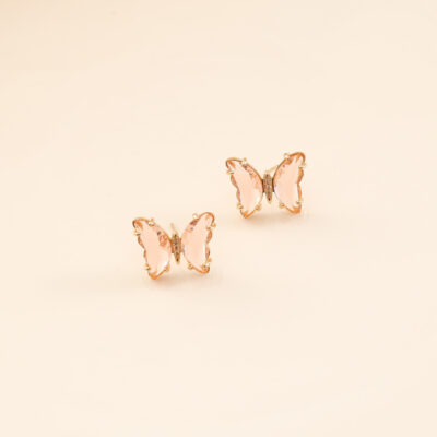 Glass pink Butterfly