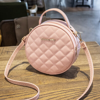 Pink Circle Shap Crossbody Bag