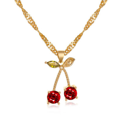 Golden Cherry Necklace