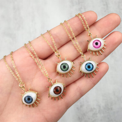 Pink Evil Eye Necklace