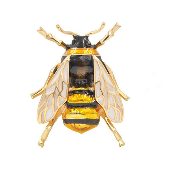 Drip Oil Painted Bee Brooch 