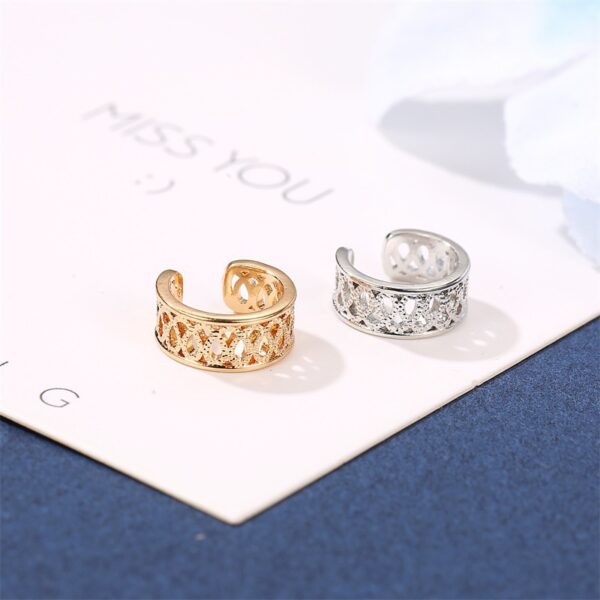 Without Piercing Silver Ear Cuffs 1pc