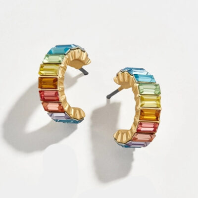 Multicolored Mini Baugette Hoops