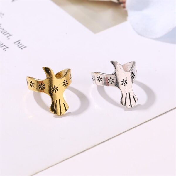 Simple Golden Bird Design Ear Cuffs 1pc