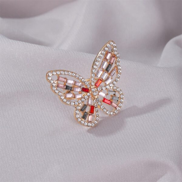 Crystal Butterfly Multi Colour Ring