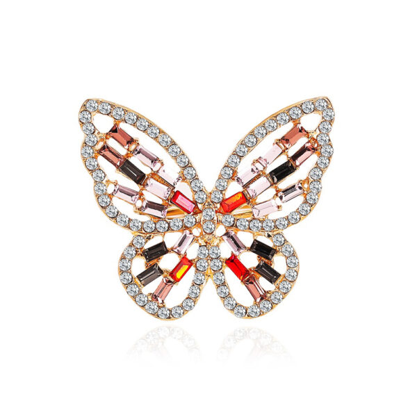 Crystal Butterfly Multi Colour Ring