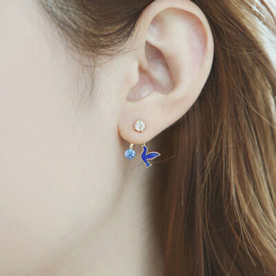 Blue Sparrow Earrings