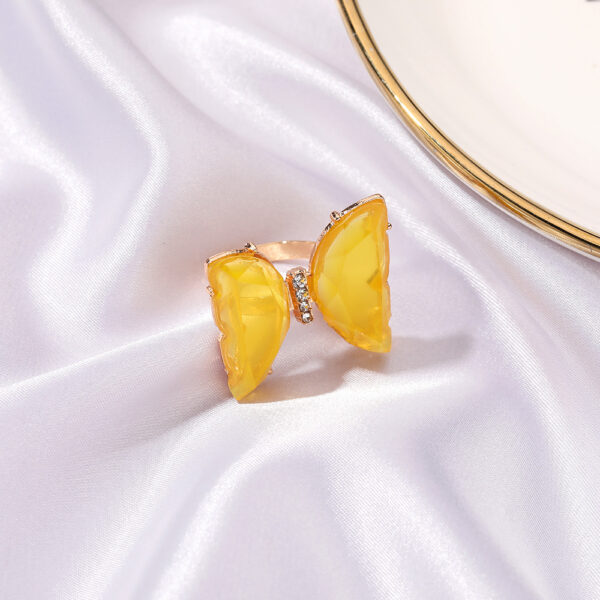 Yellow Butterfly Ring