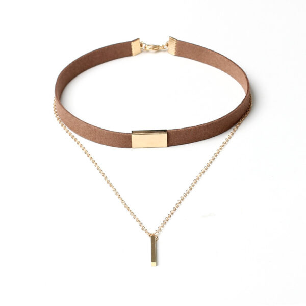 Double Layer Choker Brown Colour