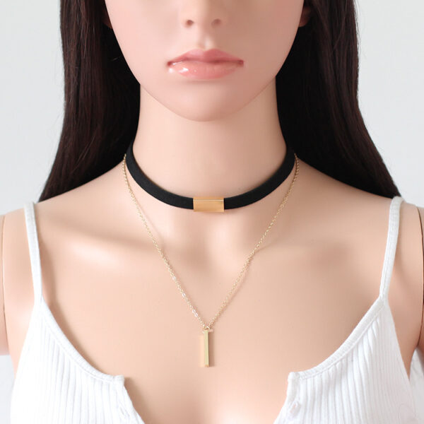 Double Layer Choker Brown Colour