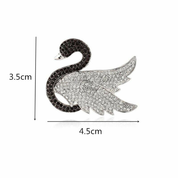 Full Diamond Inlaid Swan Brooch 