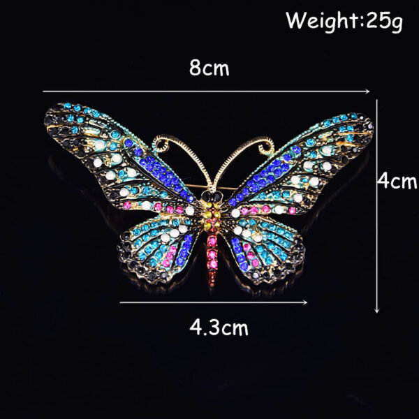 Multi Colour Big Butterfly Brooch
