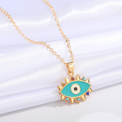 Sky Blue Evil Eye Necklace