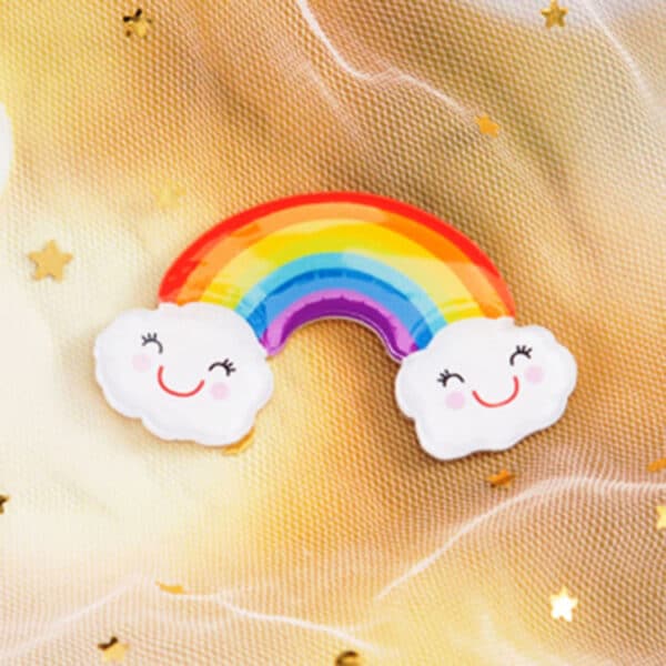 Smiling Rainbow Brooch