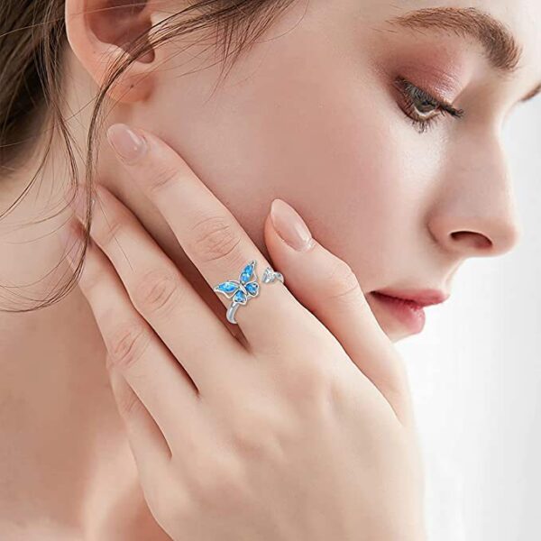 Spinning Butterfly Adjustable Ring