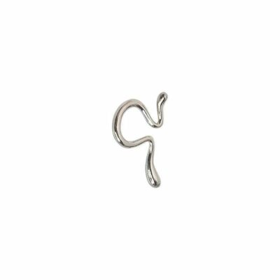 French Design Without Piercing Silver Ear Cuffs 1pc
