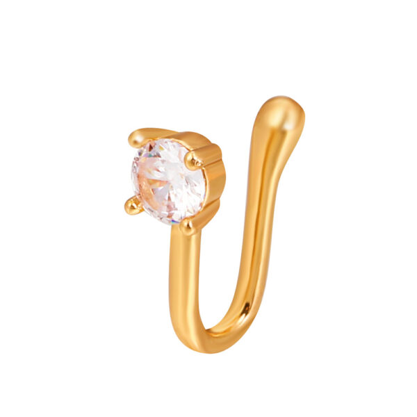 Single Diamond  Golden Ear Cuffs 1pc