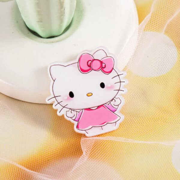 Pink Cat Design Brooch