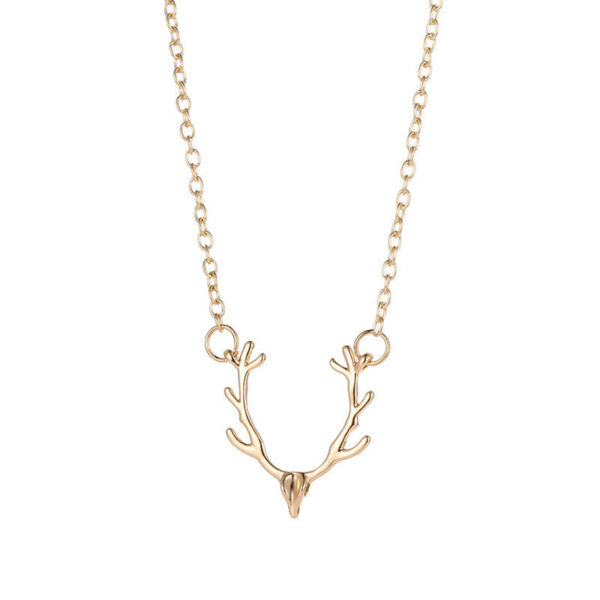 Deer Head Golden Necklace