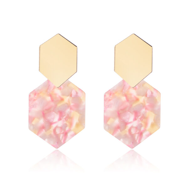 Pink & Yellow Mix Colour Earrings
