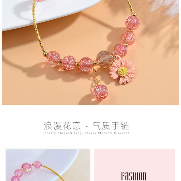 Peach Colour Daisy Flower Bracelets