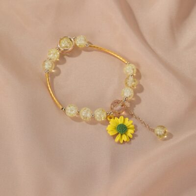 Yellow Daisy Flower Bracelets