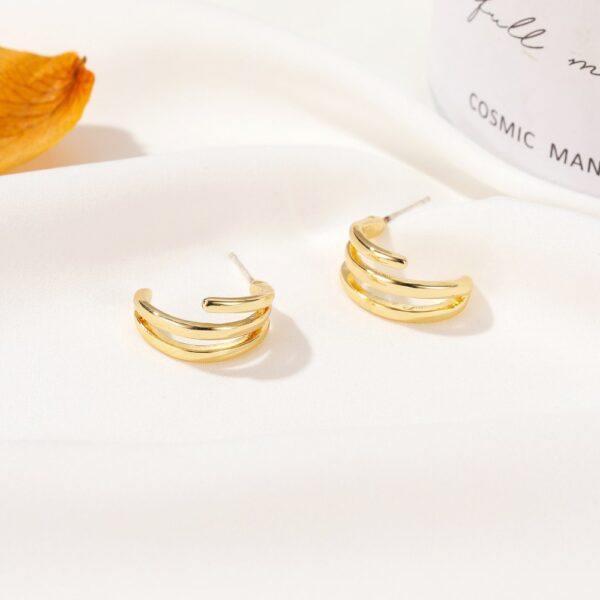 Golden Sense Circle Earrings