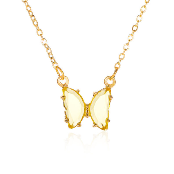 Yellow Butterfly Necklace