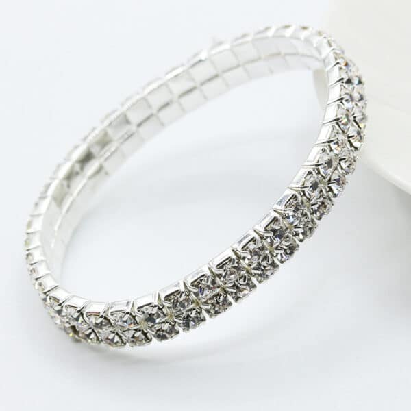 Double Layer Diamond Elastic Bracelets