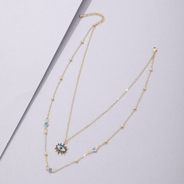 Evil Eye Two Layer Necklace Golden