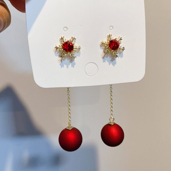 Red Ball Hanging Earring