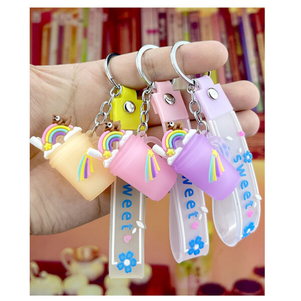 Pink Colour Keychain
