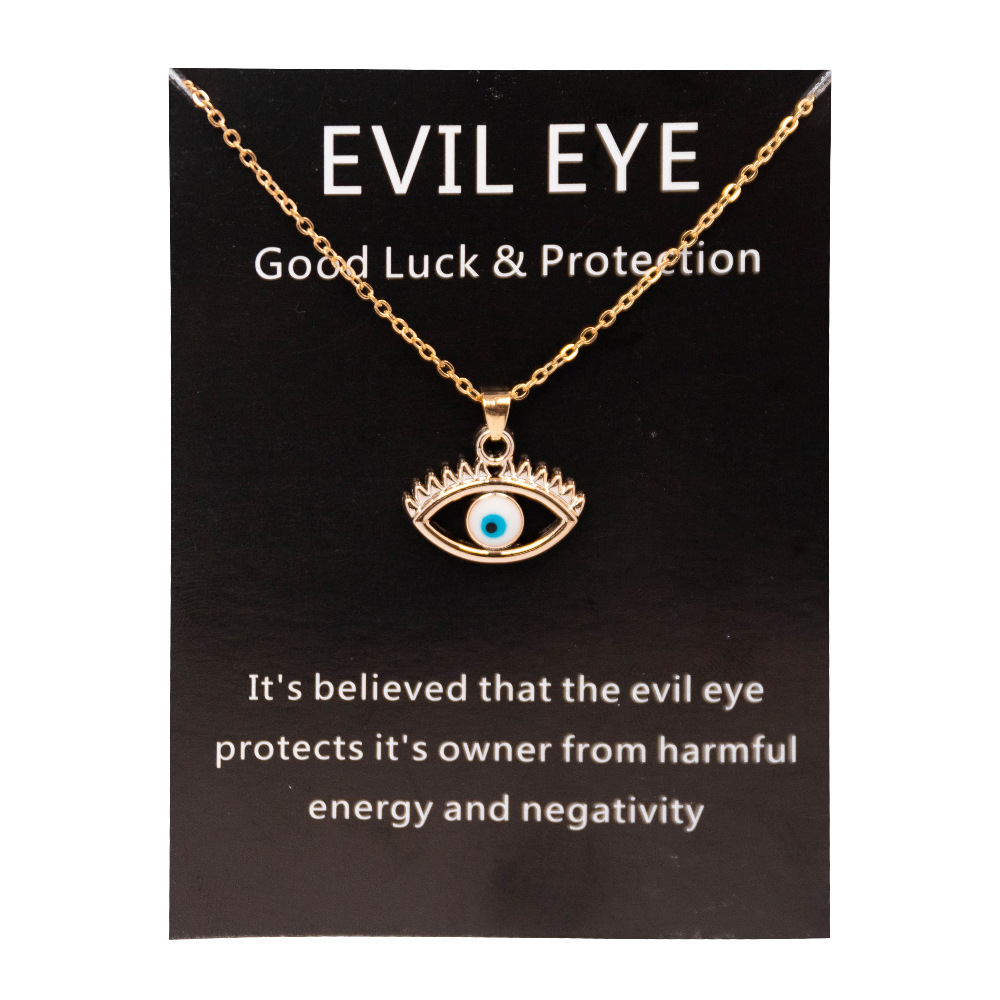 Evil Eye Necklace - Turquoise/White
