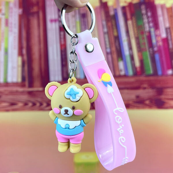 Standing Bear – Pink Keychain