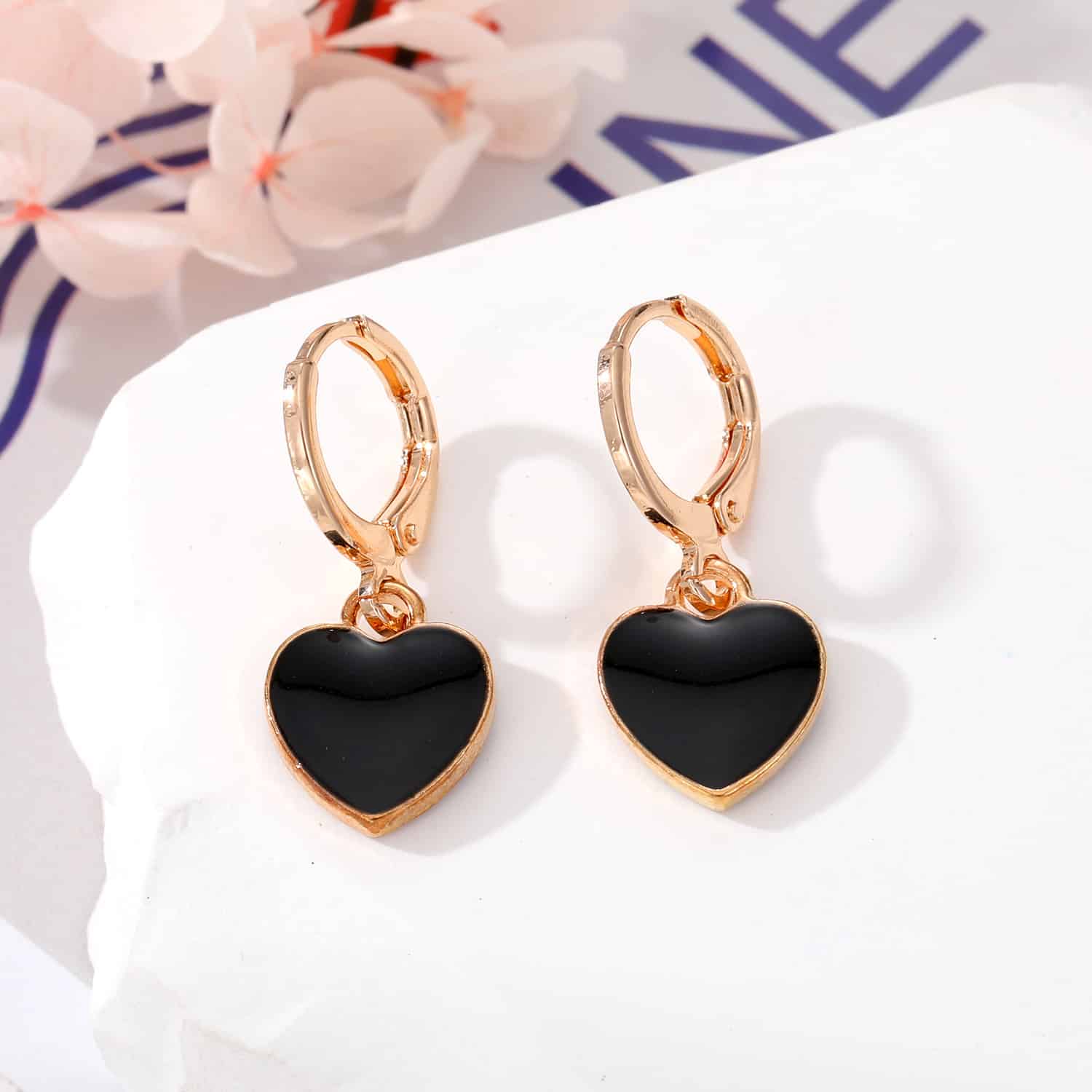 Flipkartcom  Buy ARZONAI Double Love Heart Shaped Oil Drop Hollow Alloy  Pearl Earrings for Female Metal Drops  Danglers Online at Best Prices in  India
